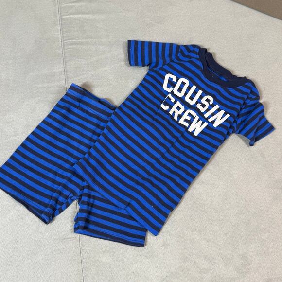 3 Cousin Crew Short Summer Pajamas PJs Blue Stripe Boys 6 8 3T Children's Place - Picture 2 of 3